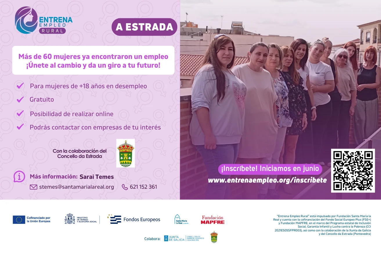 Ayuntamiento de a estrada en colaboración con fundación santa maria lana real pone en marcha un plan de empleo «entrena empleo rural» dirigido la mujeres en situación de desempleo