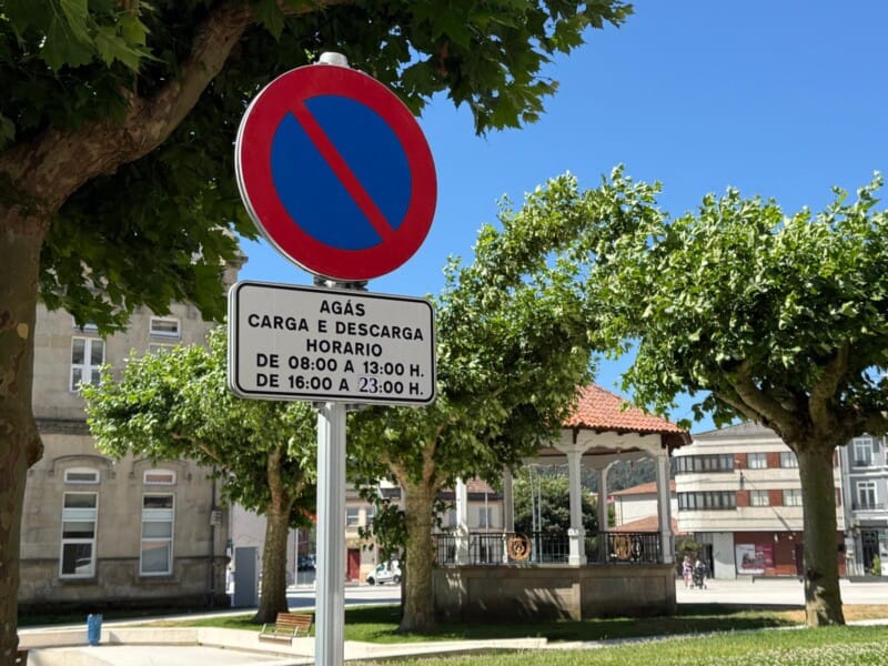 Cambios en el carga e descarga del primer tramo de  la Rúa Iryda