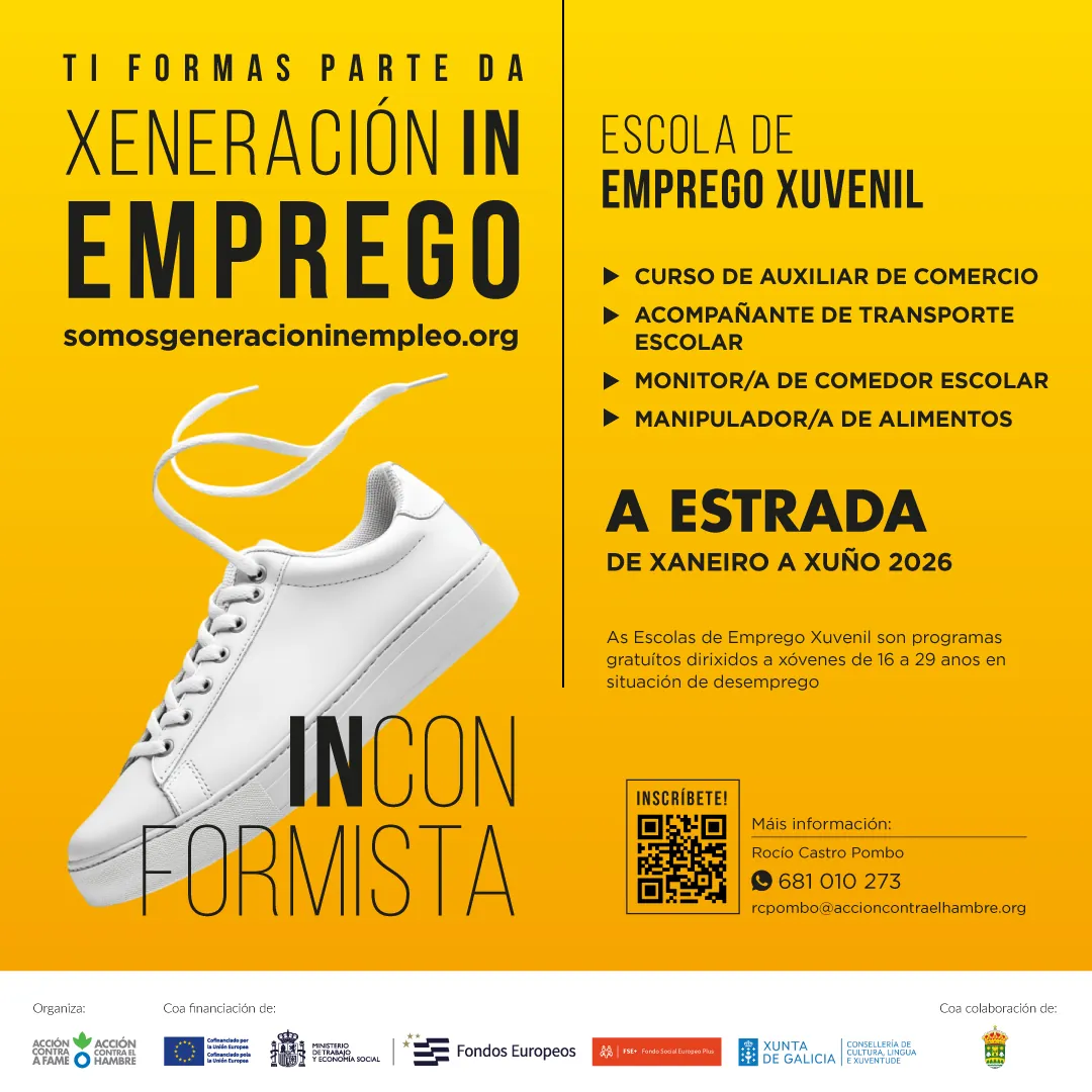 Queres participar na escola de emprego xuvenil A Estrada 2026?