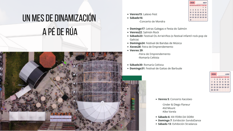 Programación da carpa da Praza da Constitución entre o Salmón e a Sidra