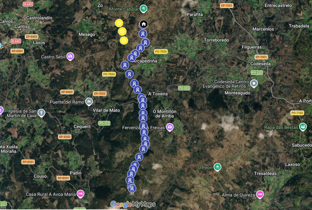 Documentación para consulta novos parques eólicos Nesa Monte Arca Norte e Sur