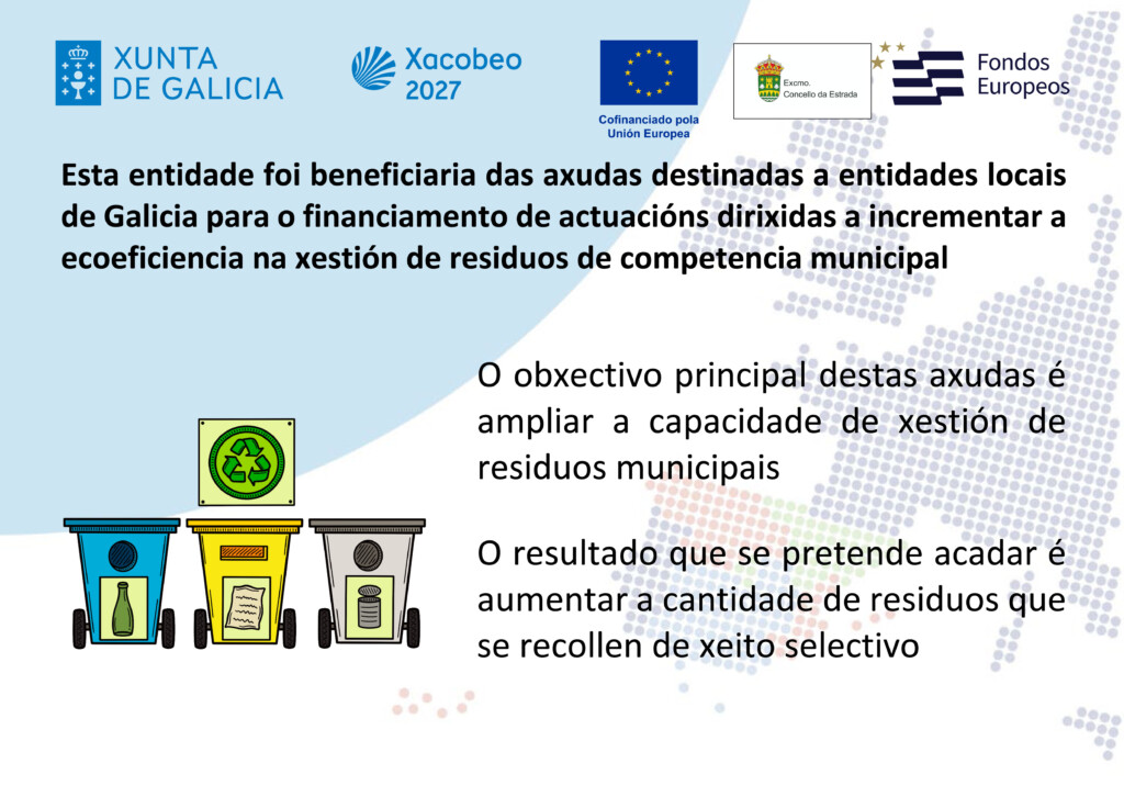 Axudas a entidades locais galegas para o financiamento de actuacións en materia de residuos de competencia municipal. FEDER 2021-2027